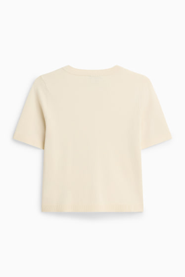 Damen - Strickjacke - cremeweiß