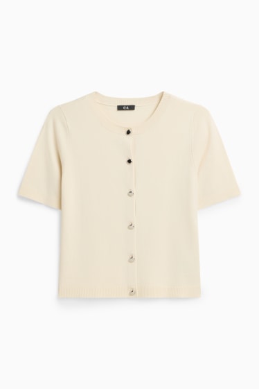 Damen - Strickjacke - cremeweiß