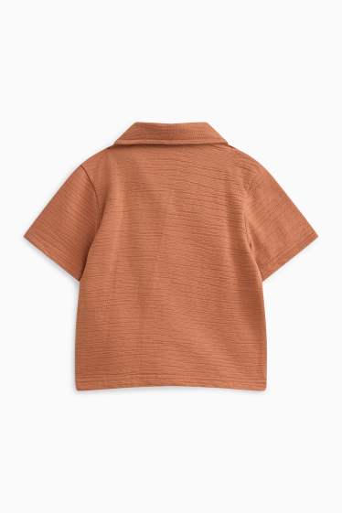 Kinder Jungen - Hemd - strukturiert - braun