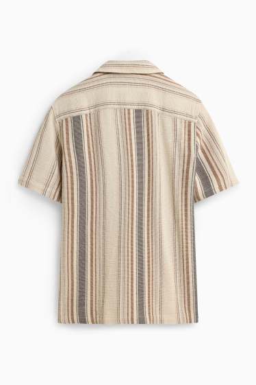 Bărbați - Cămașă - maro deschis