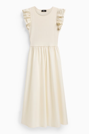 Dames - Jurk - crème wit