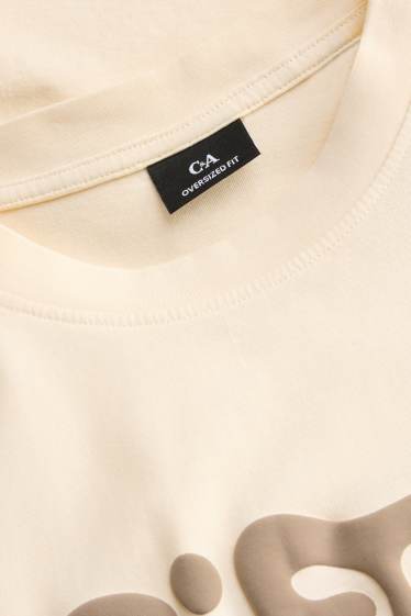 Herren - T-Shirt - Oversized - beige