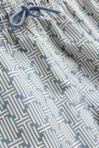 Bărbați - Șort de baie - cu model - albastru