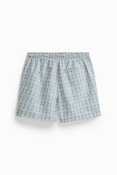 Bărbați - Șort de baie - cu model - albastru