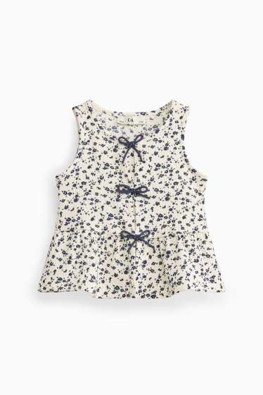 Copii - Fete - Top - alb / albastru