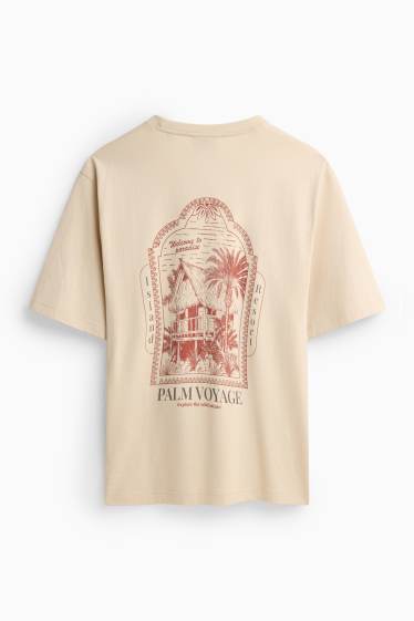 Herren - T-Shirt - Relaxed Fit - beige