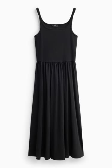 Damen - Fit & Flare Kleid - schwarz