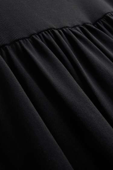 Damen - Fit & Flare Kleid - schwarz