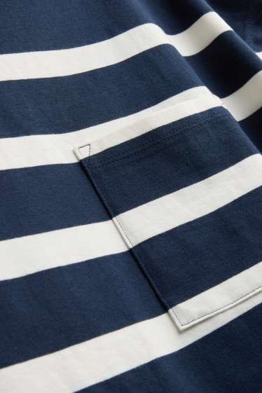 Femei - Tricou - regular fit - cu dungi - albastru / alb