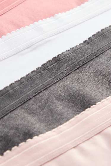 Dames - Set van 4 - slip - fuchsiarood