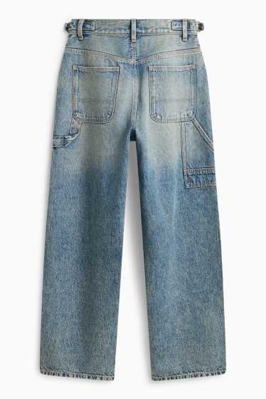 Kinder Mädchen - Wide Leg Jeans - Mid Waist - blau