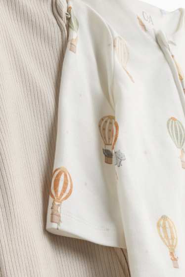 Unisex - Set van 2 - luchtballon en dieren - babypyjama - wit