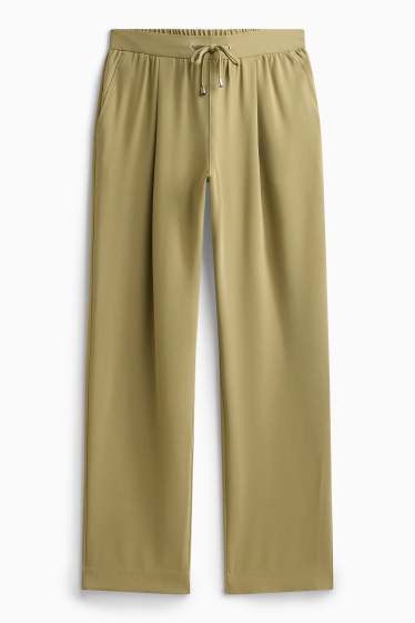 Dames - Pantalon - mid waist - tapered leg - groen
