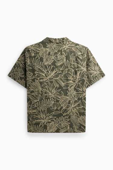 Herren - Hemd - Regular Fit - Reverskragen - gemustert - grün