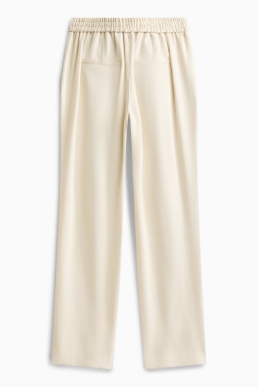 Dames - Pantalon - mid waist - tapered leg - wit