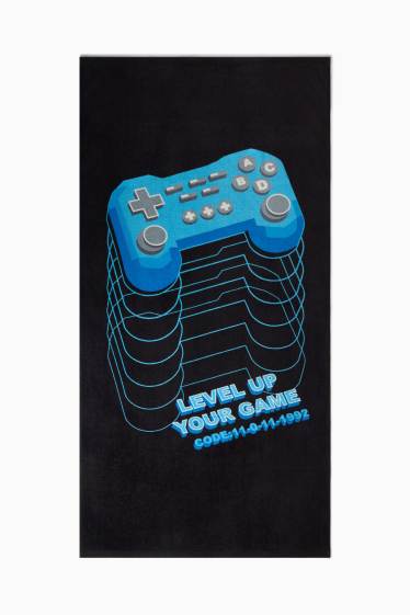 Enfants garçons - Serviette de bain - noir