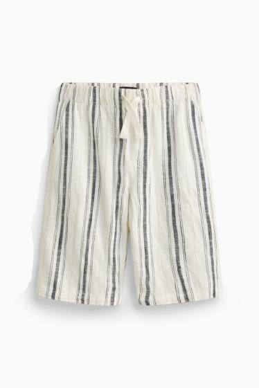 Děti - chlapci - Bermudy - krémové barvy