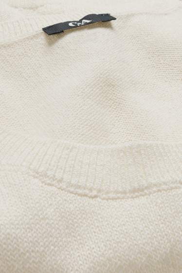 Femmes - Pull sans manches - blanc crème