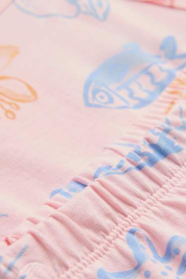 Kinder Mädchen - Meer - Shorty-Pyjama - 2 teilig - rosa