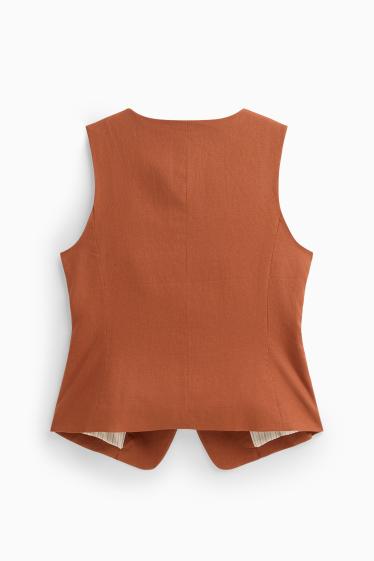 Women - Waistcoat - terracotta