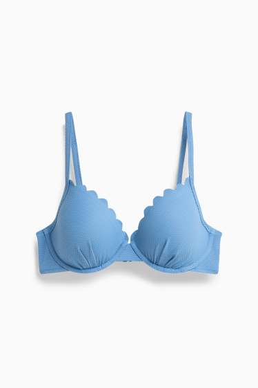 Women - Underwire bikini top - padded - LYCRA® XTRA LIFE™ - blue