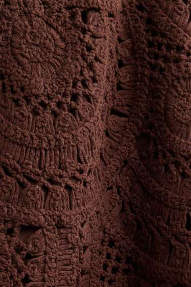 Damen - Minirock - strukturiert - dunkelbraun