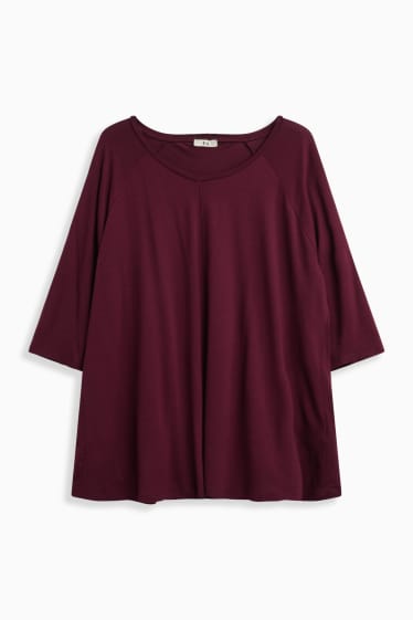 Damen - T-Shirt - dunkelrot