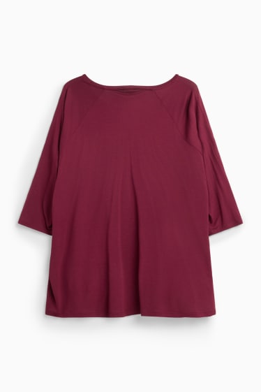 Damen - T-Shirt - dunkelrot