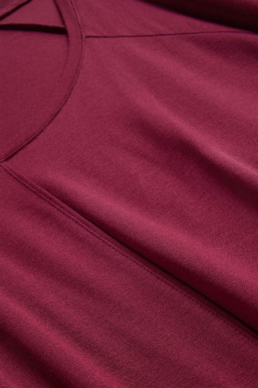 Damen - T-Shirt - dunkelrot