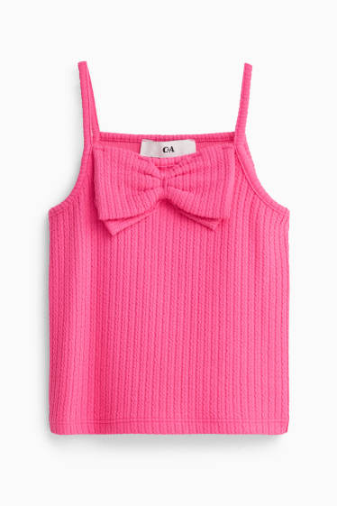 Kinder Mädchen - Top - strukturiert - pink