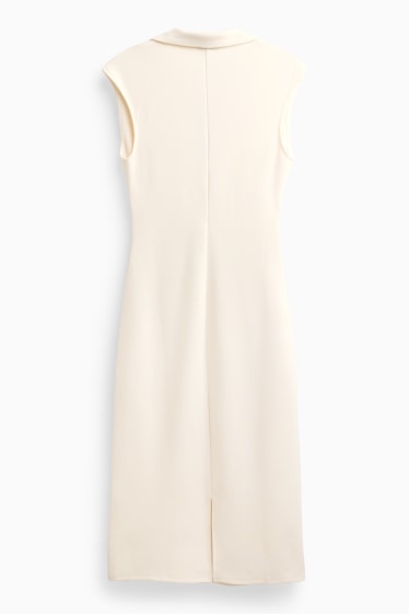 Women - Bodycon dress - textured - creme