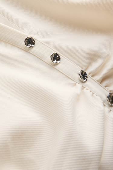 Women - Bodycon dress - textured - creme