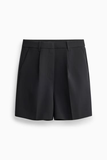Damen - Bermudas - High Waist - schwarz