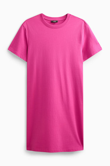 Mujer - Vestido estilo camiseta - straight fit - rosa