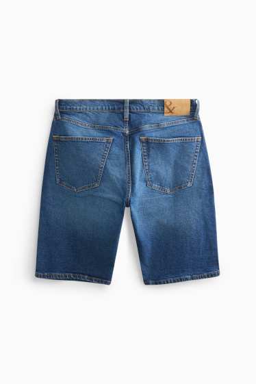 Men - Denim shorts - denim-dark blue