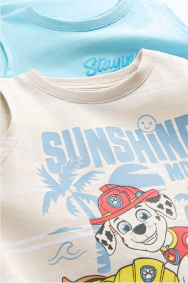 Nen - Paquet de 2 - La Patrulla Peluda - Rubble, Chase, Marshall - samarreta sense mànigues - blau