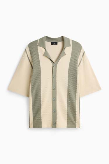 Home - Dessuadora - verd / blanc trencat