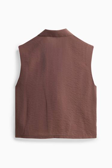 Damen - Weste - strukturiert - braun