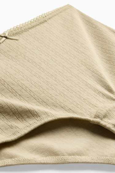 Women - Pointelle - knickers - beige