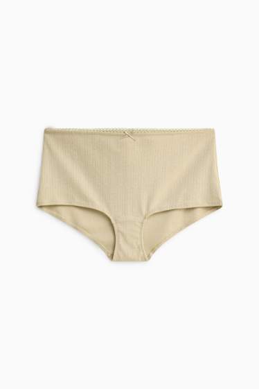Women - Pointelle - knickers - beige
