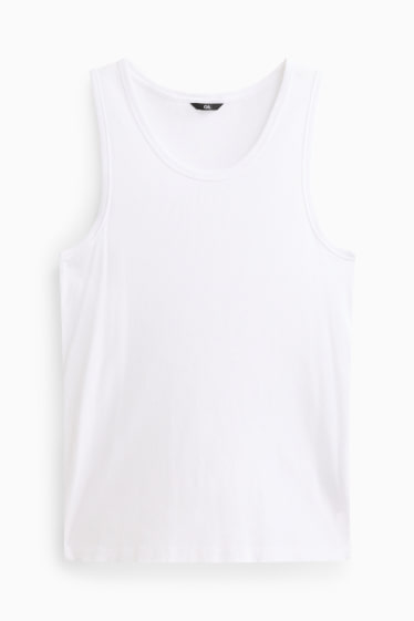 Herren - Tank Top - gerippt - weiss