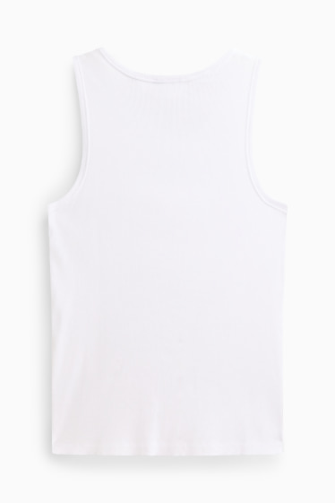 Herren - Tank Top - gerippt - weiss
