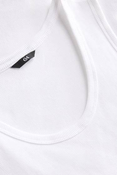 Herren - Tank Top - gerippt - weiss