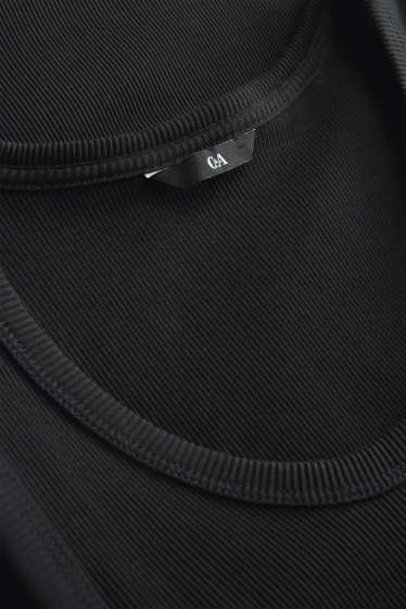 Herren - Tank Top - gerippt - schwarz