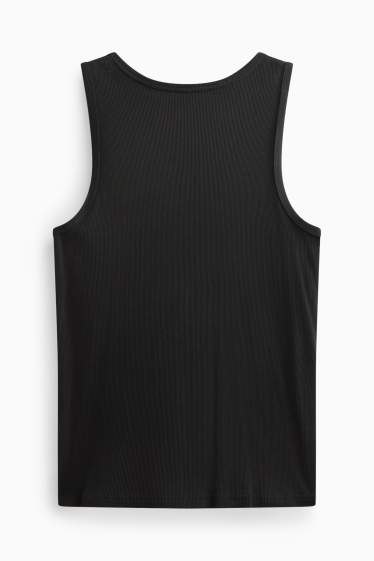 Herren - Tank Top - gerippt - schwarz