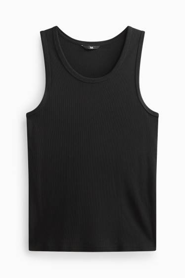 Herren - Tank Top - gerippt - schwarz