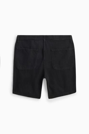 Hommes - Short en jean - noir