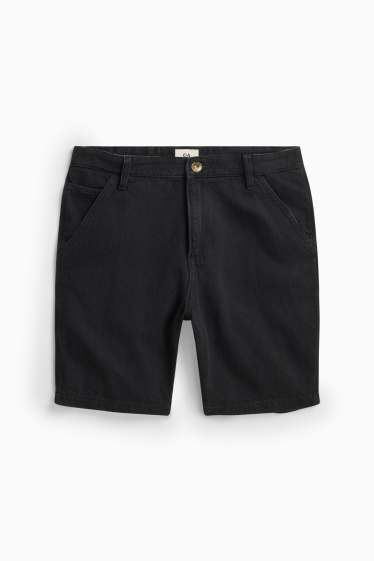 Hommes - Short en jean - noir