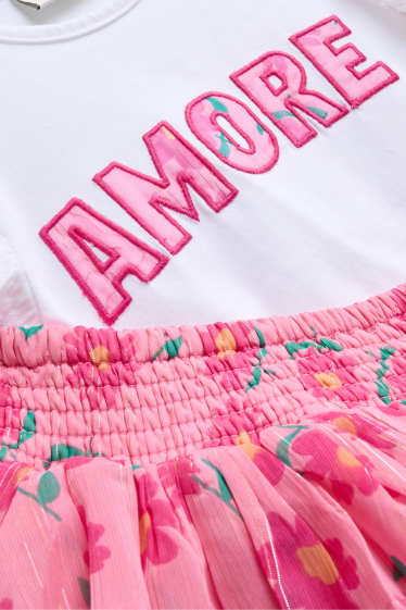 Nena - Conjunt - blanc/fúcsia