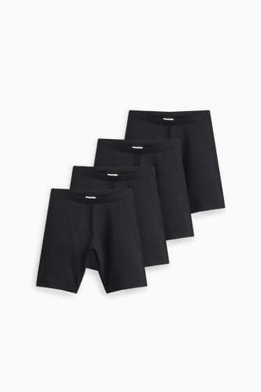 Bambine - Confezione da 5 - bermuda stile ciclista - nero